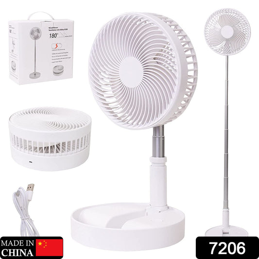 Telescopic Electric Desktop Fan Height Adjustable Foldable  Portable For Travelcarry  Silent Table Top Personal Fan For Bedside Office Table (Battery Not Include)