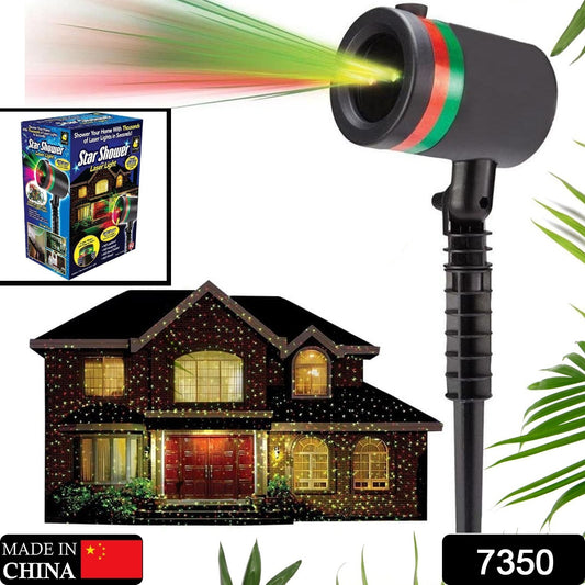 Star Fairy Motion Laser Lights Projector For Garden Lawn Landscape Outdoor Indoor Home Office Diwali Christmas Navratri Decorative Light Party (No Remote Button Multicolour)