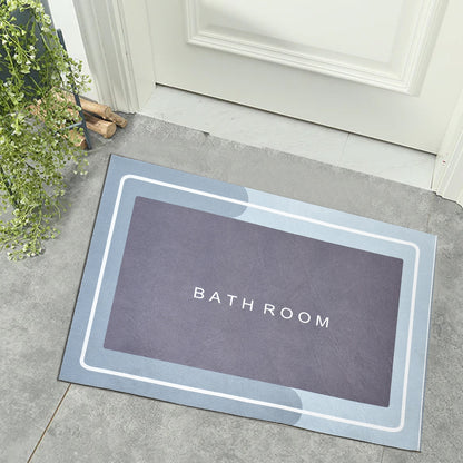 Square Bathroom Mat Water Absorbent Mats Diatomite Door Mat Anti-slip Bath Mat Quick Drying Absorbent Mat For Home Kitchen (57x38cm)