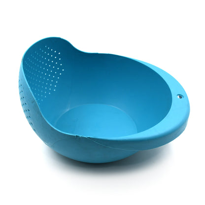 Plastic Rice Bowl  Food Strainer Thick Drain Basket For Rice Vegetable  Fruit Strainer Colander Fruit Basket Pasta Strainer Washing Bowl (1 Pc )