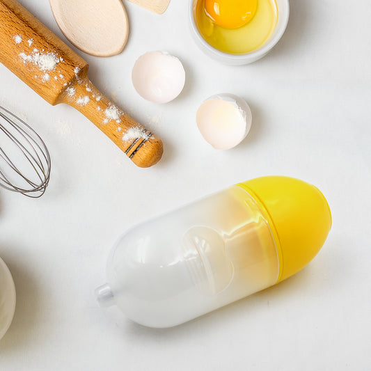 Manual Egg Puller Scrambler Household White Egg Yolk Mixer Kitchen Tool Mix Manual Scrambler Convenient Without Breaking Eggs.