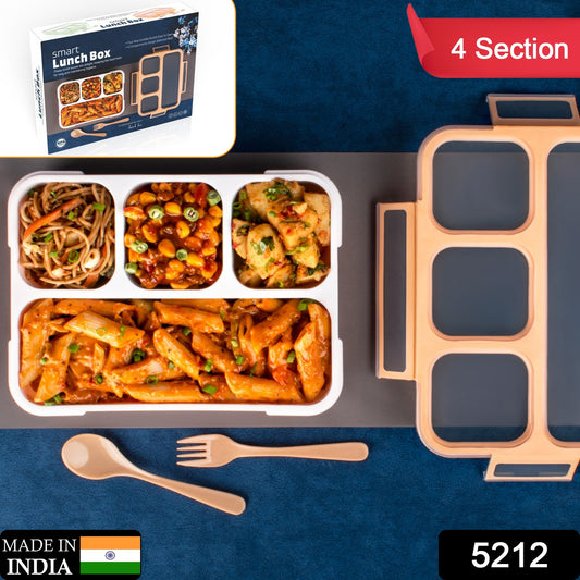 Lunch Box 4 Compartment With Leak Proof Lunch Box For School  Office Use