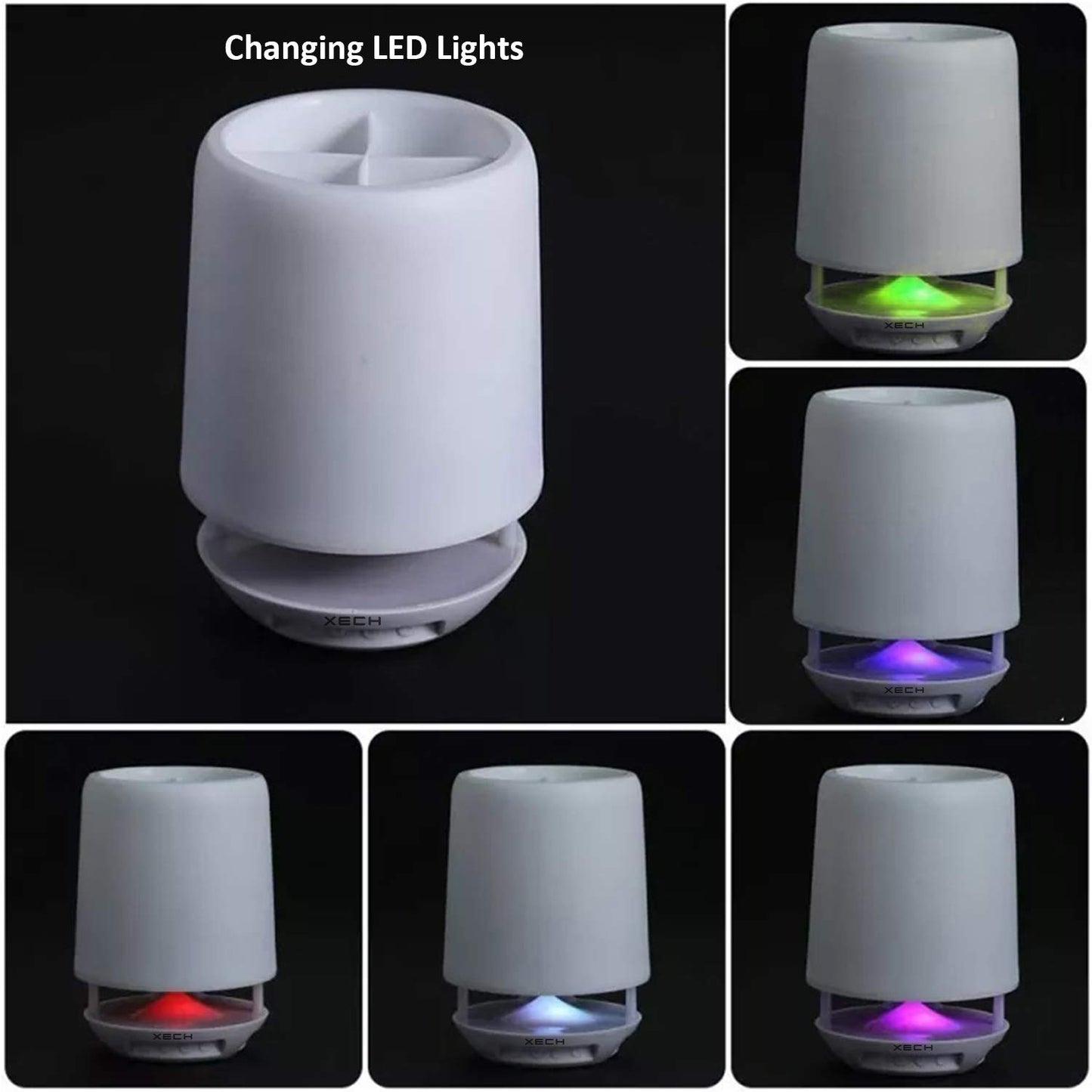 Multifunctional 4 Compartment Pen Holder With Bluetooth Speaker 5 W Bluetooth Speaker Laptop  Desk Speaker  Table Lamp  Night Lamp Smart Color Changing Pen Stand Wireless Bluetooth Speaker