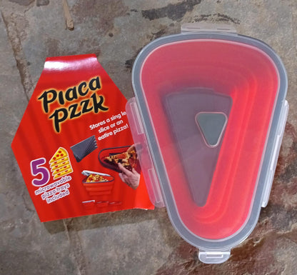 Reusable Pizza Storage Containers With 5 Microwavable Serving Trays Silicone Container Expandable  Adjustable For Packing Pizza At Home  Outdoor
