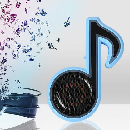 Mini Portable Music Note Shape Speaker Subwoofer Colorful Musical Note Led Lighting Sound For Creatives Gift Computer Phone Sound Equipment