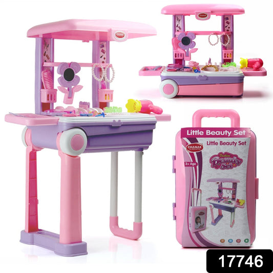 Big Beauty Set Suitcase On Wheel The Ultimate Beauty Set On Wheels For Girls Makeup Kit Is Easy To Clean  Use Portable Beauty Set With 25 Pieces For 3 Years Bis Approved. (Beauty Set Trolley)