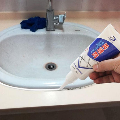 Waterproof Tile Gap  Crack  Grout Filler Water-resistant Silicone Sealant For Diy Home Sink Gaps  Tiles Gaps  Grouts Repair Filler Tube For Home Office Bathroom Toilets Kitchen (180 Ml)
