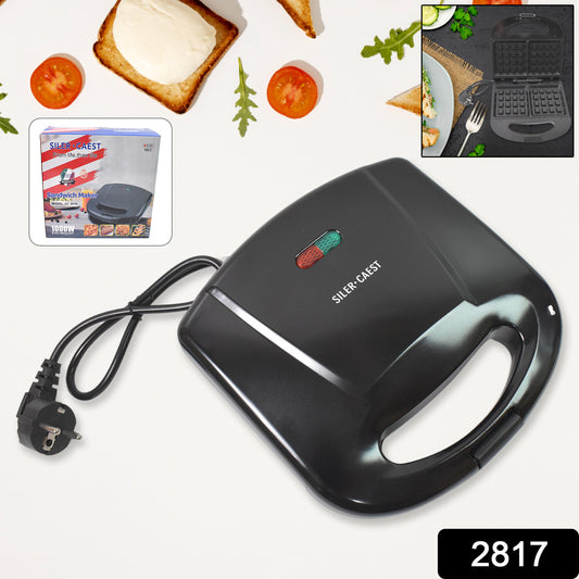 Waffle Maker Makes 2 Square Shape Waffles Non-stick Plates Easy To Use With Indicator Lights