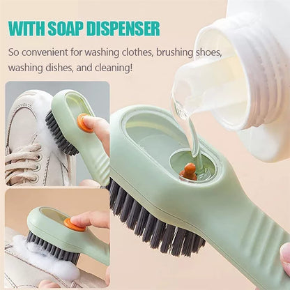 Multifunctional Scrubbing Brush With Liquid  Soap Dispenser Cleaning Brush With Liquid  Soap Dispenser Shoe Brush For Cleaning Cloth Cleaning Brush With Handleliquid Shoe Brush For Shoe Clothes (1 Pc)