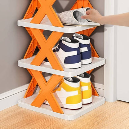 5 Tier Shoes Stand Shoe Tower Rack Suit For Small Spaces Closet Small Entryway Easy Assembly And Stable In Structure Corner Storage Cabinet For Saving Space