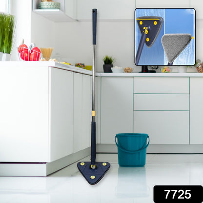Rotatable Adjustable Triangle Cleaning Mop Triangle Mop With Stainless Steel Long Handle Push-pull Squeezing Cleaning Mop Dry  Wet Mop For Floor Windows (1 Pc)