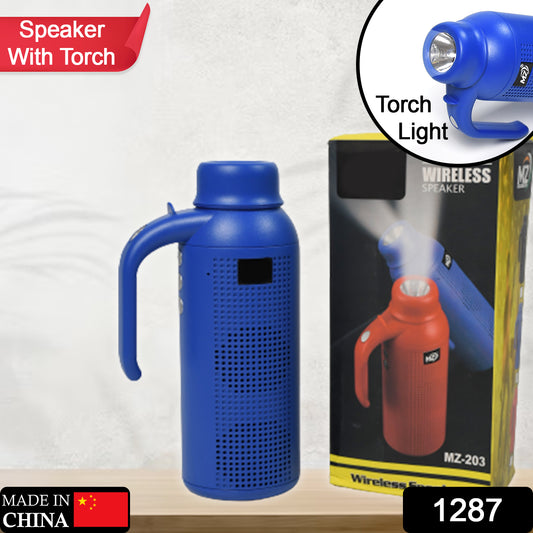 Smart Bluetooth Speaker With Torch Light Wireless Bluetooth Speaker  Night Flash Light Speaker