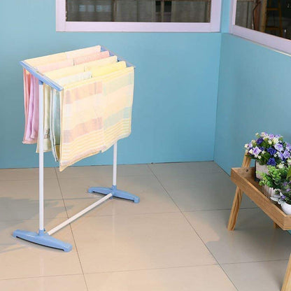 Multi-functional Single Tier Mobile Towel Foldable Rack For Cloth And Towel  Stainless Steel And Plastic Made Mobile Towel And Cloth Rack Holder Indoor  Outdoor Standing Movable Cloth Dryer Rack Balcony Cloth Drying Stand