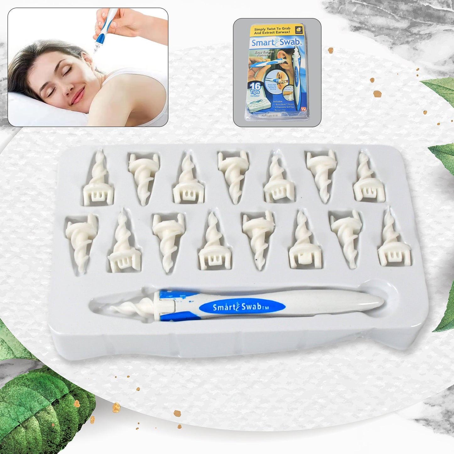 Ear Wax Removal Ear Cleaner Earwax Remover Spiral Soft Silicone Safe Upgraded Smart Earwax Removal Tool Swab Kit With 16 Replacement Tips For Adults  Kids