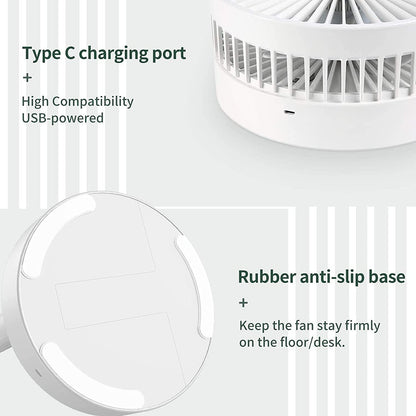 Telescopic Electric Desktop Fan Height Adjustable Foldable  Portable For Travelcarry  Silent Table Top Personal Fan For Bedside Office Table (Battery Not Include)