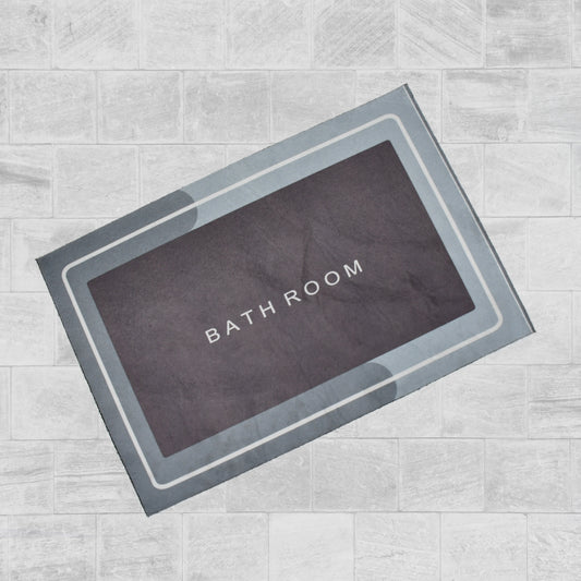 Square Bathroom Mat Water Absorbent Mats Diatomite Door Mat Anti-slip Bath Mat Quick Drying Absorbent Mat For Home Kitchen (57x38cm)