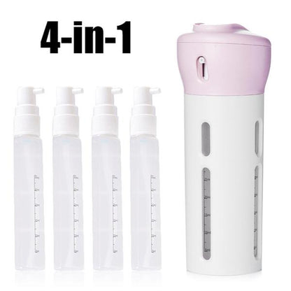 4 In 1 Travel Dispenser Bottle Set Travel Refillable Cosmetic Containers Set