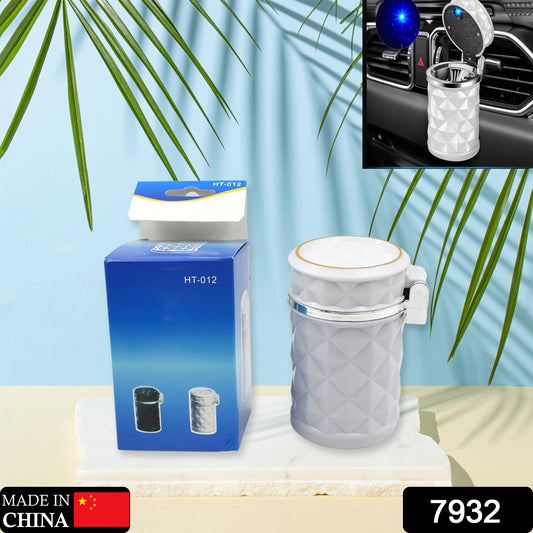 Car Cupholder Travel Ashtray With Lid And Led Light Portable With Blue Led Light Ideal Decorative Cigar Ash Bucket Cigarette Ashtray Car Waste Bin