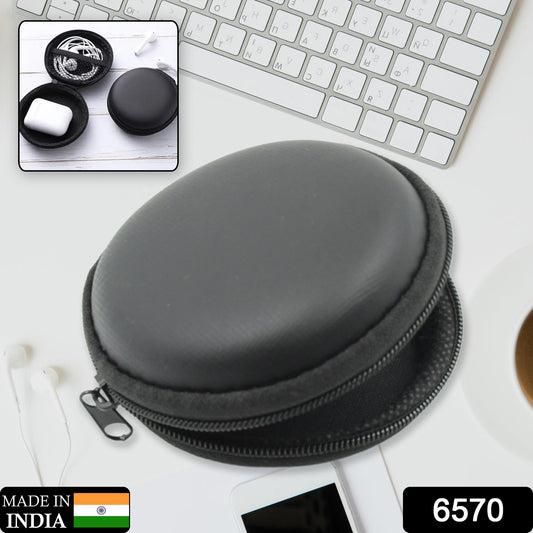 Earphone Carrying Cute Case Round Pocket Pouch For Headphone Data Cable Coins Airpods Pendrive Earphone Case Organizer Perfect Return Gift (Mix Design 1 Pc)
