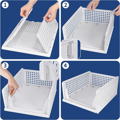 3 Layer Clothes Organizer For Wardrobe Cupboard Organizer For Clothes Foldable And Stackable Closet Organizer Drawer Organizer For Clothes Multi Purpose Plastic Drawer