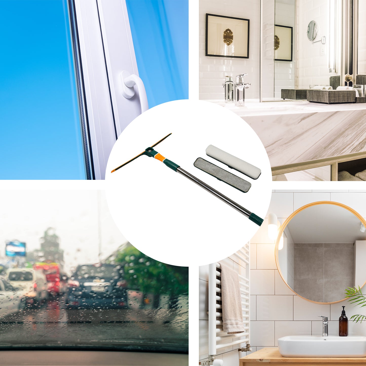 3 In 1 Glass Wiper Used In All Kinds Of Household And Official Places For Cleaning And Wiping Of Floors Glasses And Dust Etc.