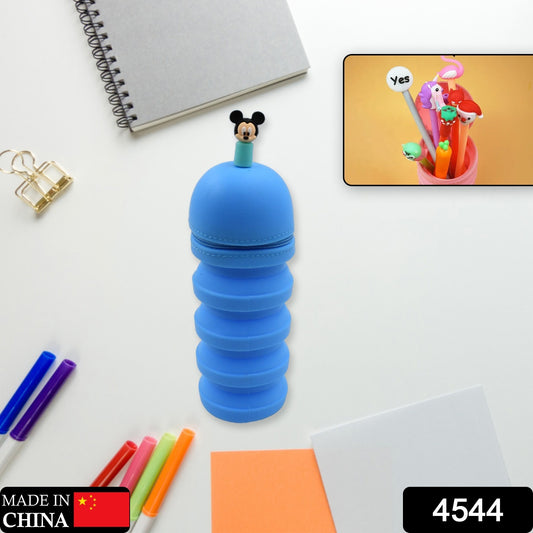 Pencil Case Is Made Of Silicone Telescopic Pen Holder With Zipper Closure And Large Capacity Office Home School School-pink Boys For Girls Secondary School Clear Pencil Case