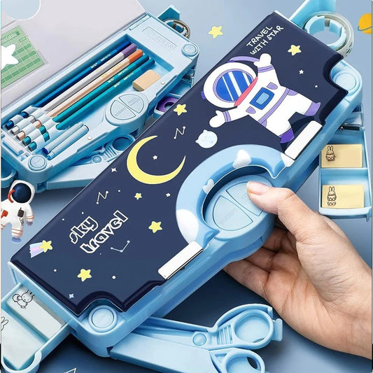 Multifunctional Pencil Box For Kids Space Pencil Box For Boys Kids Pencil Box For Boys  Girls Magnetic Pencil Box For Boys Pop Up Pencil Box Space Theme Return Gifts For Kids (Space Pencil Box)