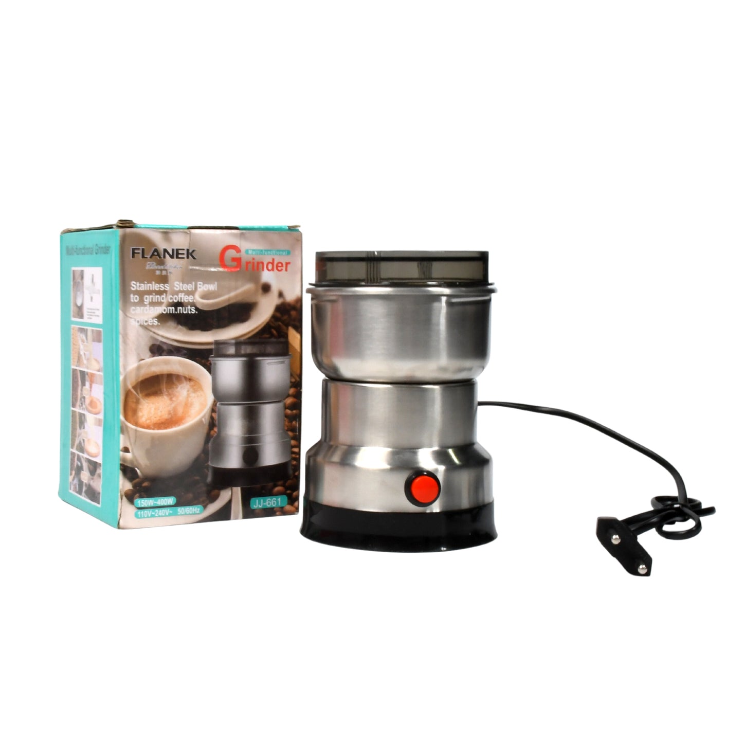 Multifunction Grinder Machine Electric Cereals Grain Mill Spice Herbs Grinding Machine Tool Stainless Steel Electric Coffee Bean For Home