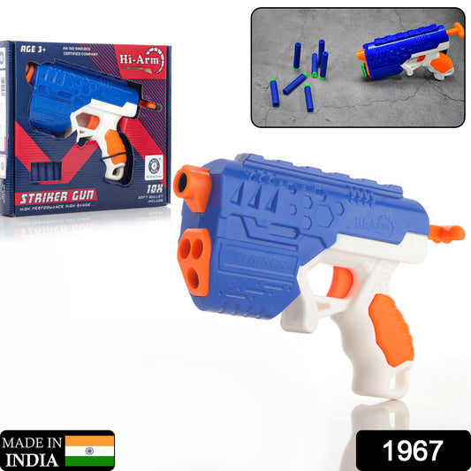 Hi-arm Gun With 10x foam Suction Bullet Made With Abs Plastic Solid Build Target Shooting