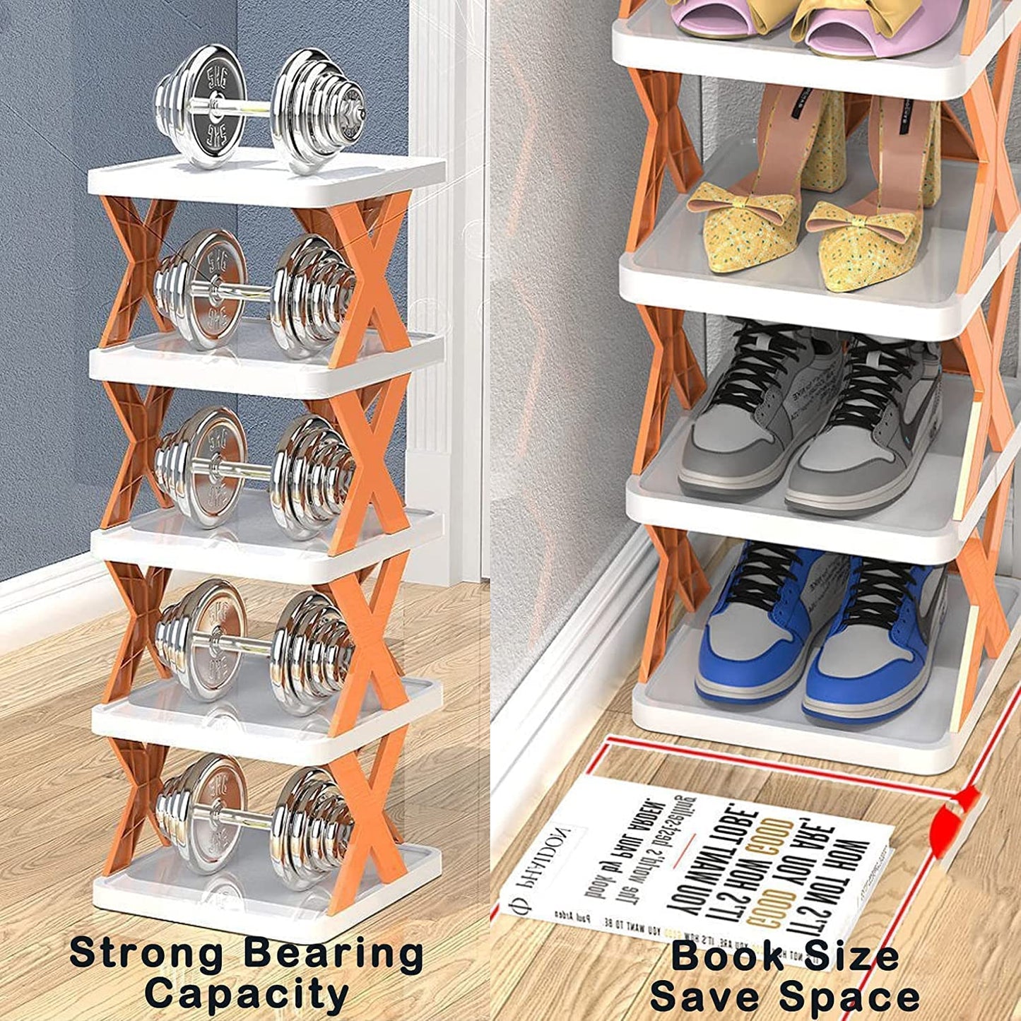 Smart Shoe Rack With 8 Layer Shoes Stand Multifunctional Entryway Foldable  Collapsible Door Shoe Rack Free Standing Heavy Duty Plastic Shoe Shelf Storage Organizer Narrow Footwear Home