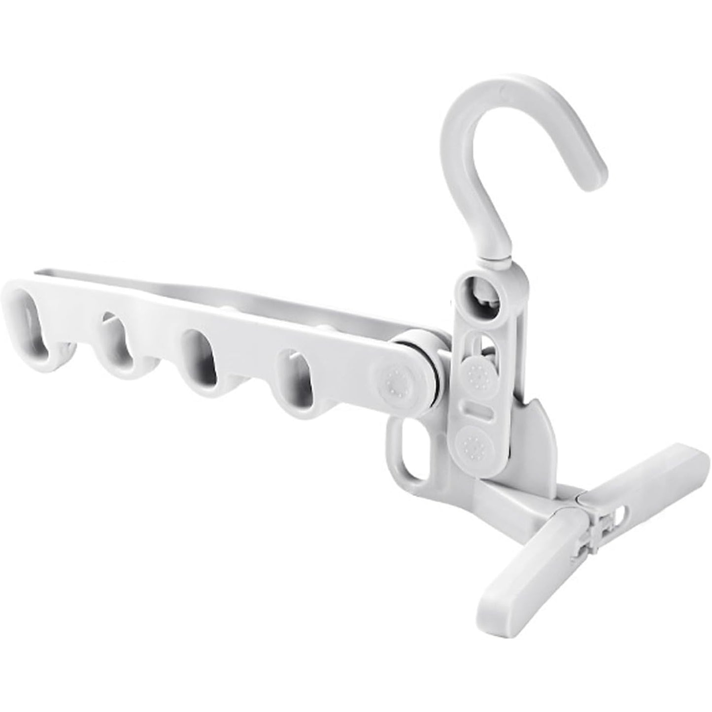 5holes Foldable Clothes Hanger Travel Clothes Hanger Multifunctional Clothes Hanger Space-saving Wall Holder Clothes Rack Robust Clothes Hanger For Travel Indoors.
