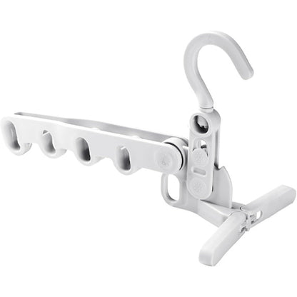5holes Foldable Clothes Hanger Travel Clothes Hanger Multifunctional Clothes Hanger Space-saving Wall Holder Clothes Rack Robust Clothes Hanger For Travel Indoors.