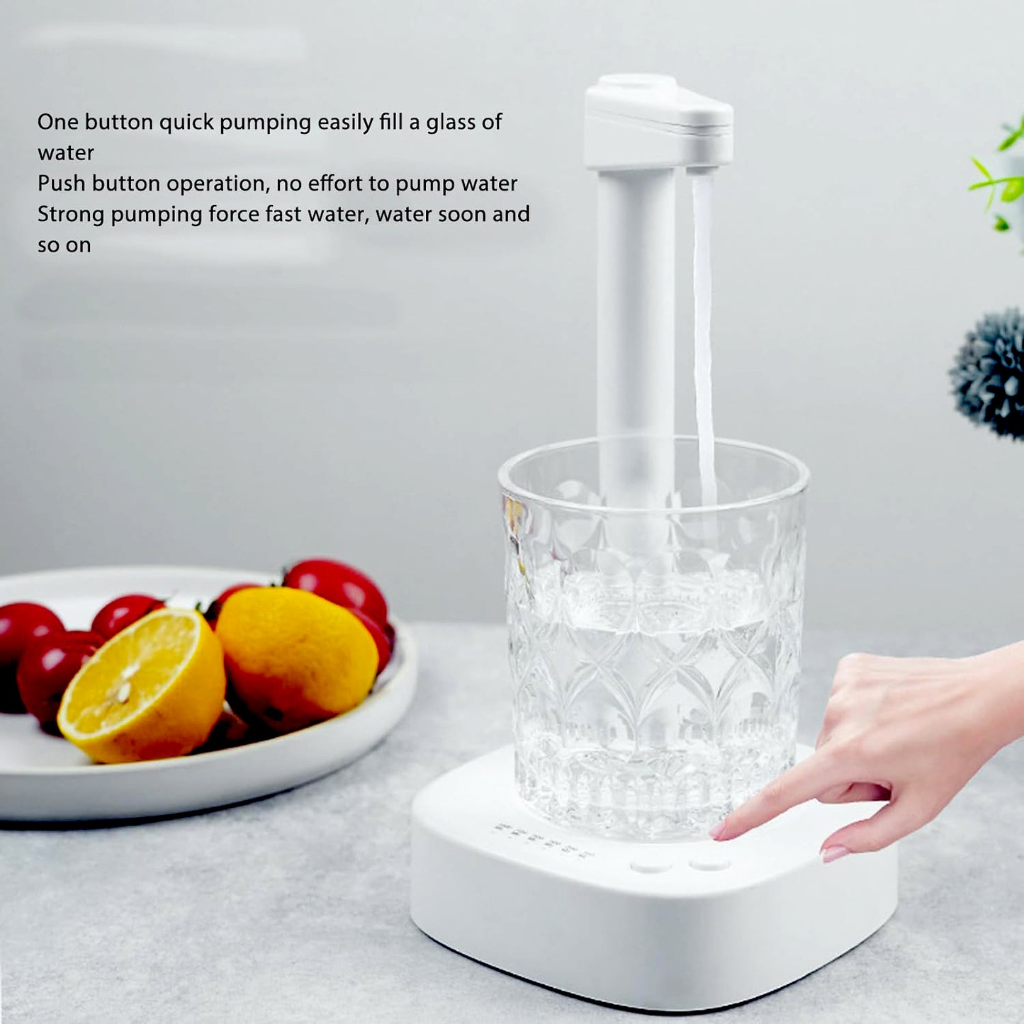 Usb Charging Desktop Water Bottle Dispenser Intelligent Desktop Water Pump With Small Pipe One Button Operation Smart Table Bedside Water Dispenser Desk Water Dispenser For Home Office Outdoor Camping