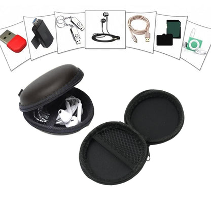 Earphone Carrying Cute Case Round Pocket Pouch For Headphone Data Cable Coins Airpods Pendrive Earphone Case Organizer Perfect Return Gift (Mix Design 1 Pc)